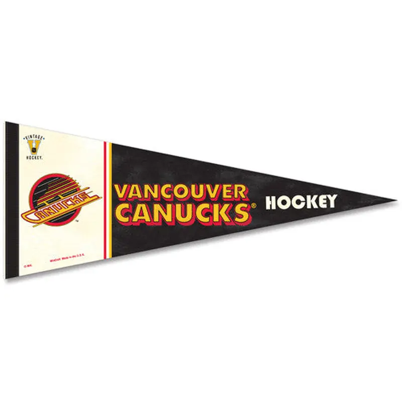 Vancouver Canucks NHL Vintage Hockey Collection (1980-97 Style) Premium Felt Pennant