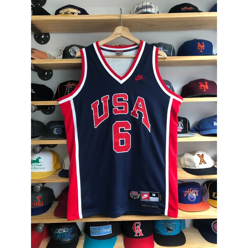 Vintage Nike Team USA Patrick Ewing Olympics Jersey Size Medium