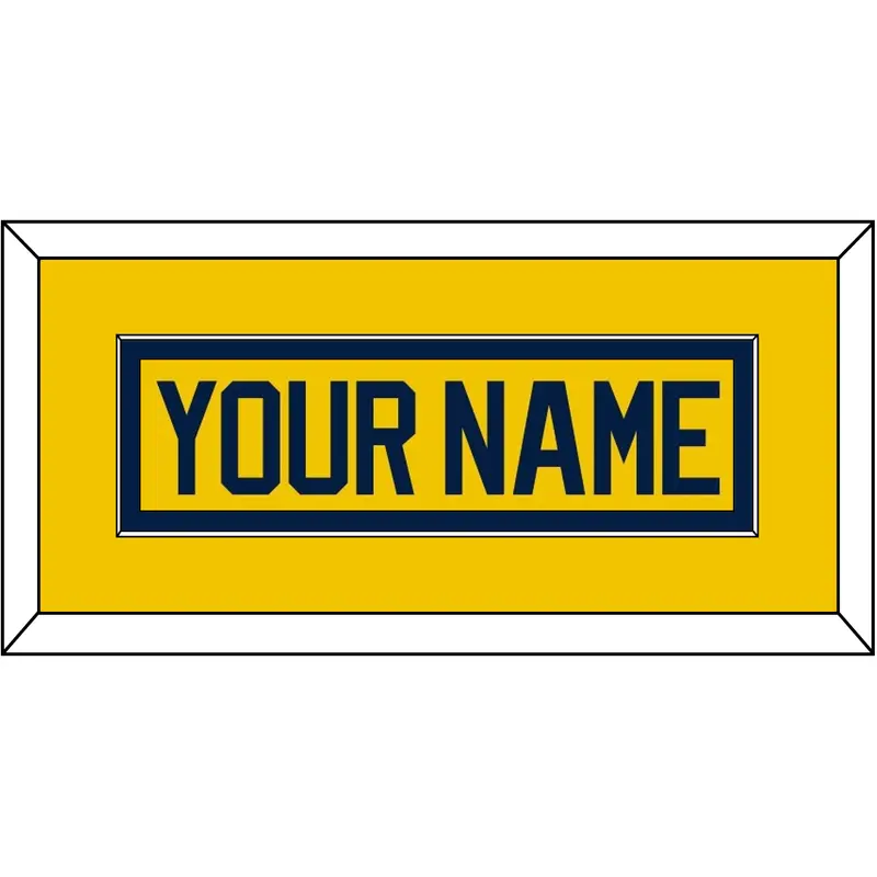 Michigan Hockey Nameplate - Alternate Maize (2021-2023) - Single Mat 2