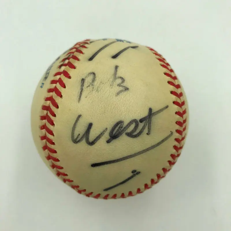 Rare Bob West Voice Of Barney The Dinosaur Signed American League Baseball