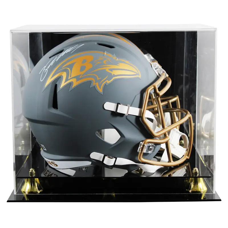 Ravens Zay Flowers Signed Slate Full Size Speed Rep Helmet W/ Case BAS Witnessed