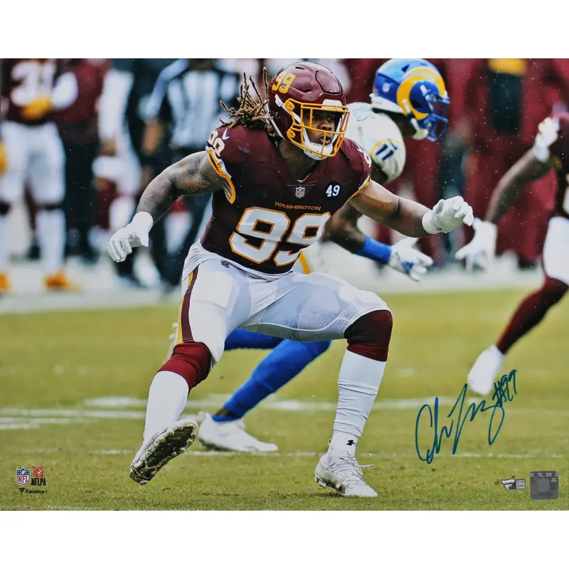 WFT Chase Young Authentic Signed 16x20 Photo Autographed Fanatics COA