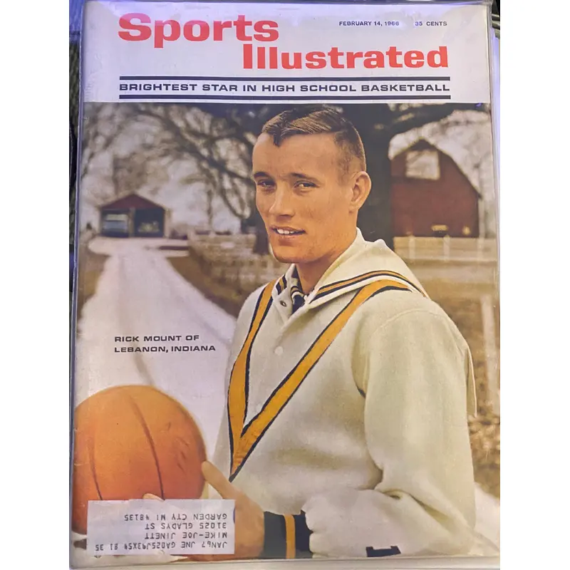Feb 14, 1966 Sports Illustrated, Rick Mount Autographed Lebanon H.S. on Cover