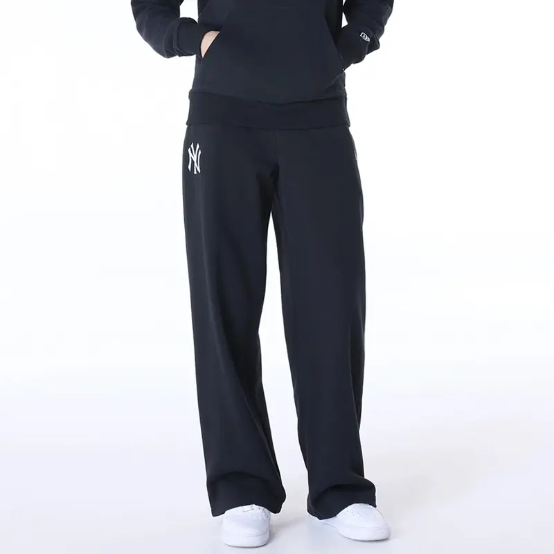 New York Yankees Womens MLB League Essential Black Fleece Joggers