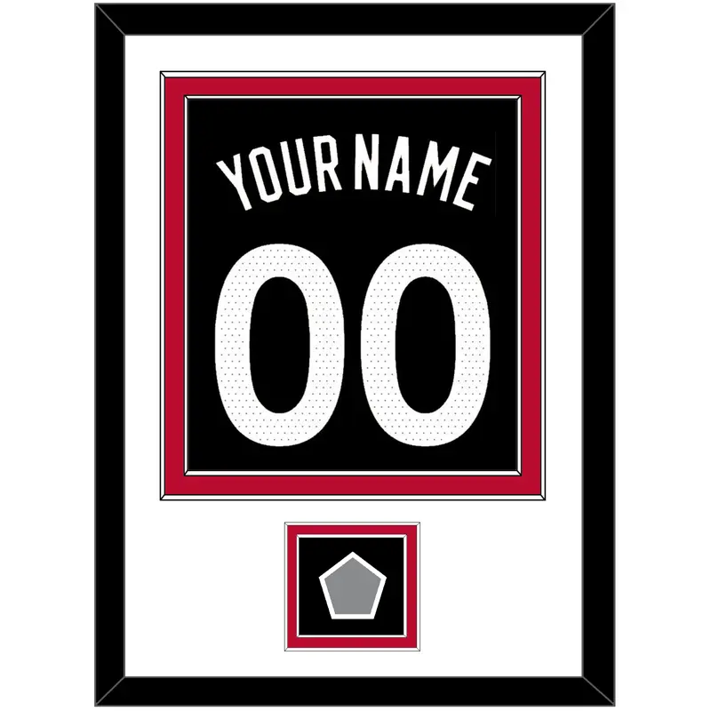 Toronto Name & Number With Finals Patch - Black Statement (2015-2020) - Double Mat 1
