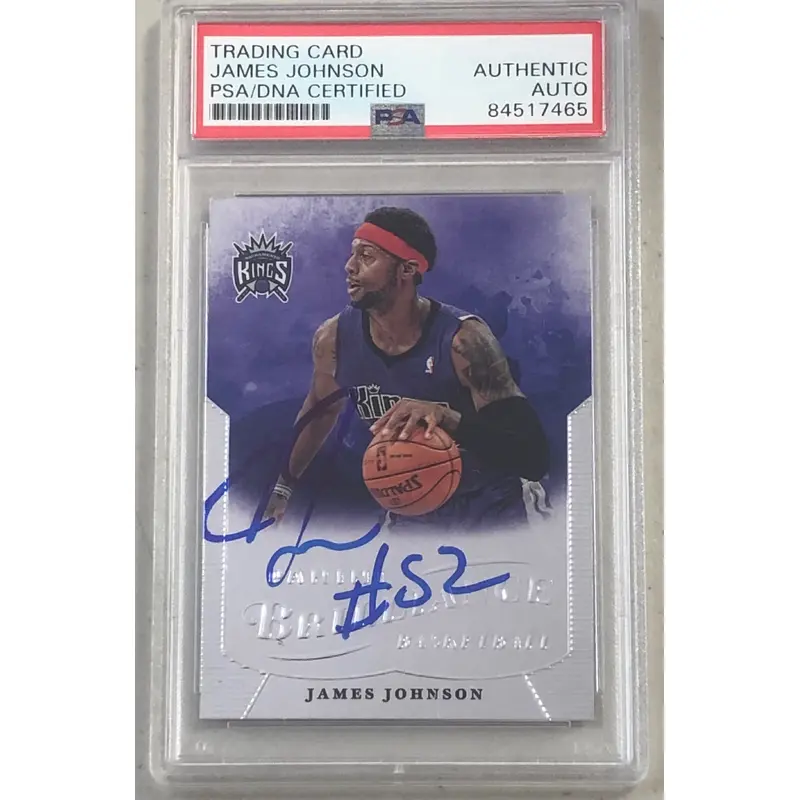 2012-13 Panini Brilliance #173 James Johnson Signed Card AUTO PSA/DNA Slabbed Kings