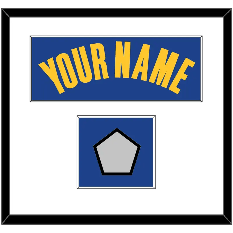 Golden State Name & Finals Patch - Blue Icon - Single Mat 1