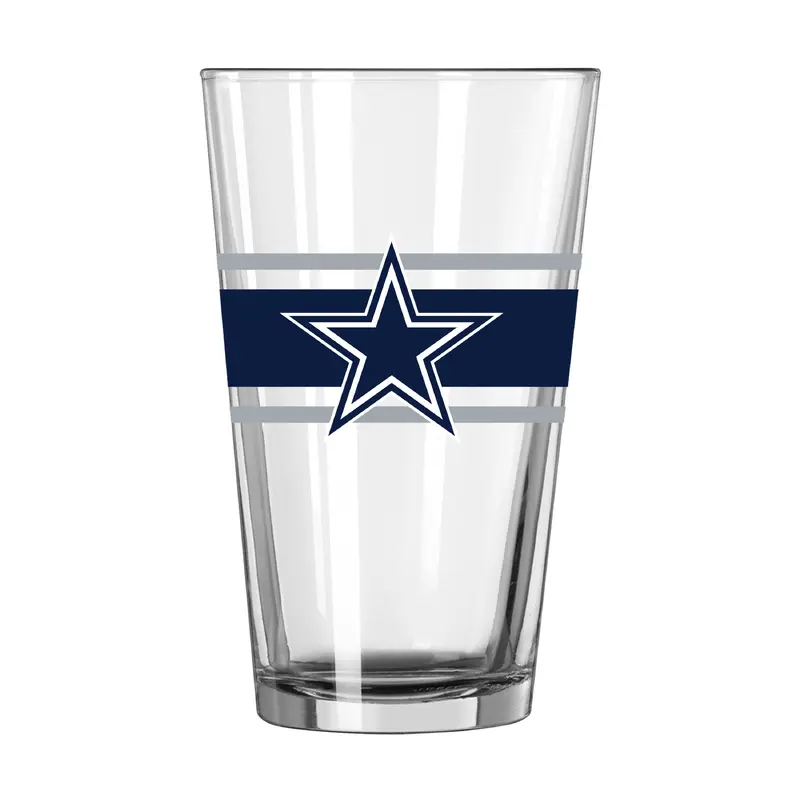 Dallas Cowboys 16oz Stripe Pint Glass