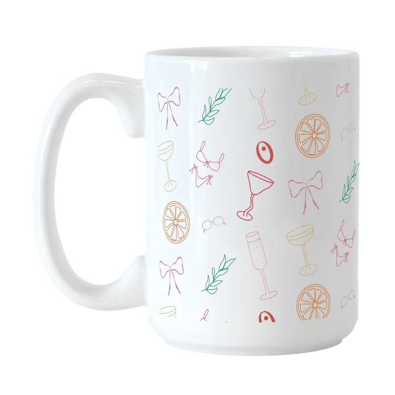 Just A Girl Summer Pattern 15oz Sublimated Mug