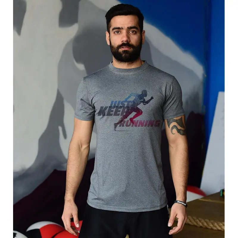 Mens Running Grey Graphic TeeWod Armour | Kibi Sports