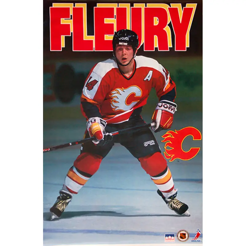 Theoren Fleury "Action" Calgary Flames NHL Action Poster - Starline Inc. 1995