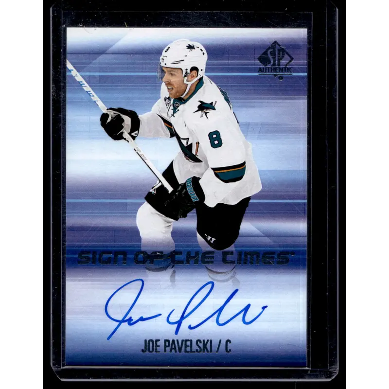 2015-16 Upper Deck SP Authentic - Sign of the Times - Joe Pavelski #SOTT-JP