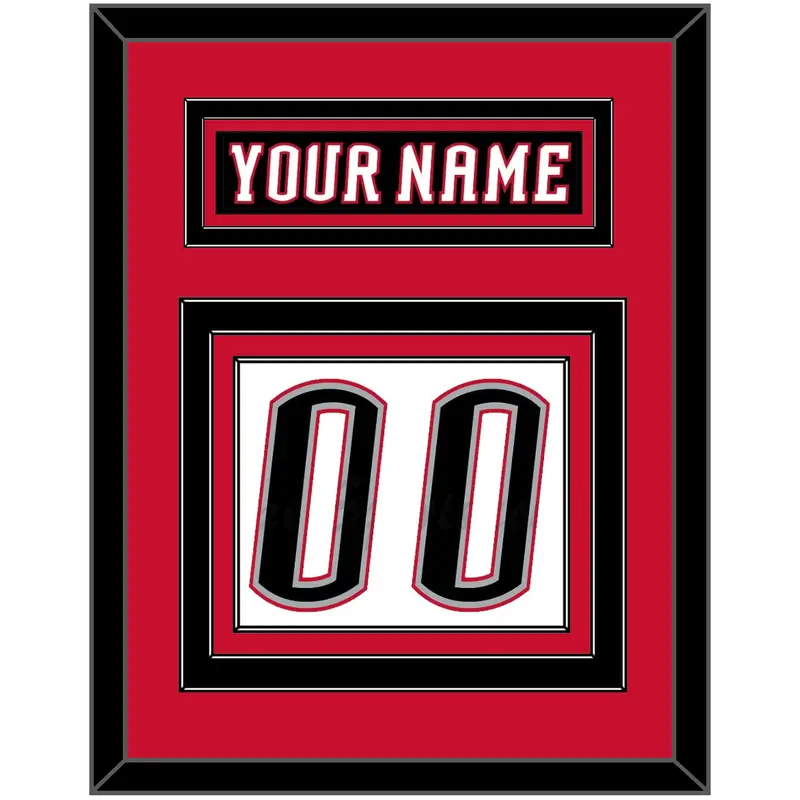 Buffalo Nameplate & Number (Back) - Home White (1996-2006) - Triple Mat 5