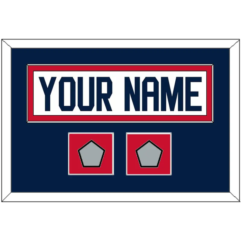 Florida Nameplate & 2 Stanley Cup Finals Patches - Road White - Single Mat 5
