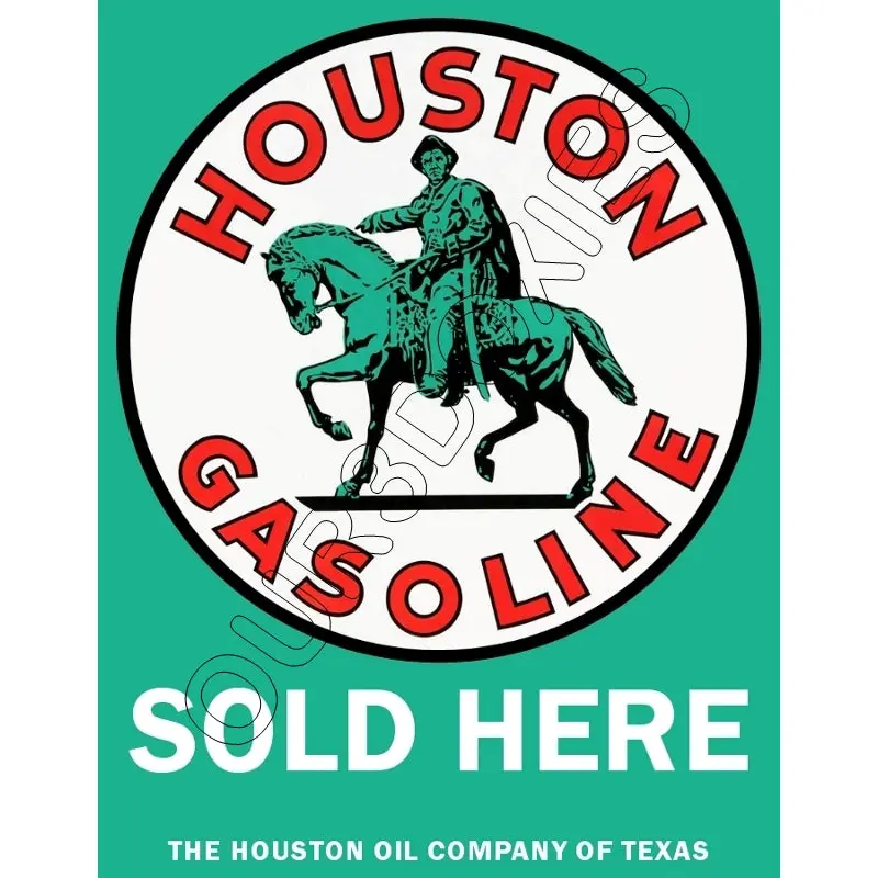 Houston Gasoline Store Counter Standup Sign - 3027