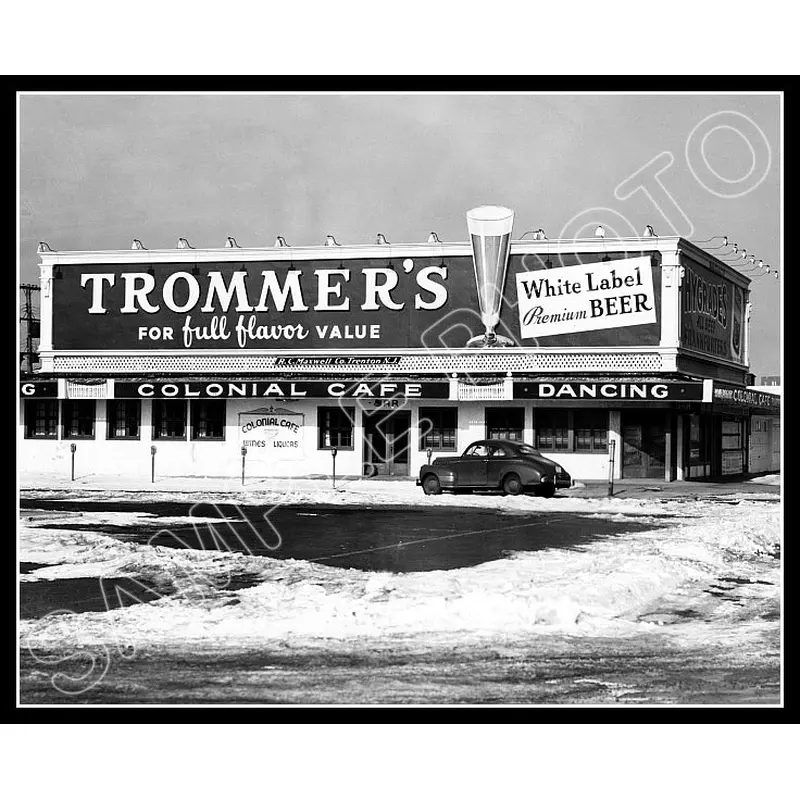 Trommer's Beer Billboard 8X10 Photo - Asbury Park New Jersey 1948 - 2277