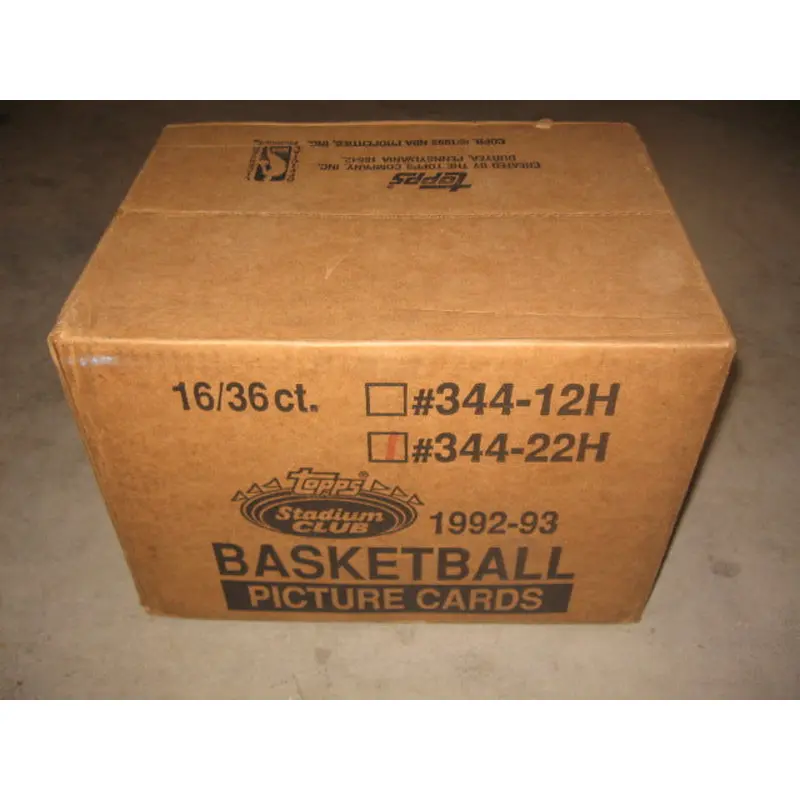 1992/93 Topps Stadium Club Basketball Series 2 Case (Hobby) (16 Box)