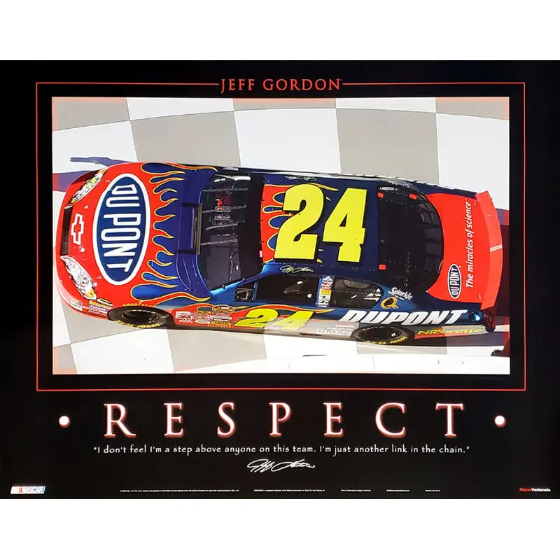 Jeff Gordon "Respect" NASCAR Racing Motivational Poster - Time Factory Inc.