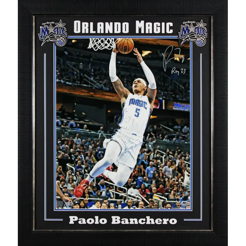 Magic Paolo Banchero "ROY 23"  Authentic Signed 16x20 Framed Photo Fanatics