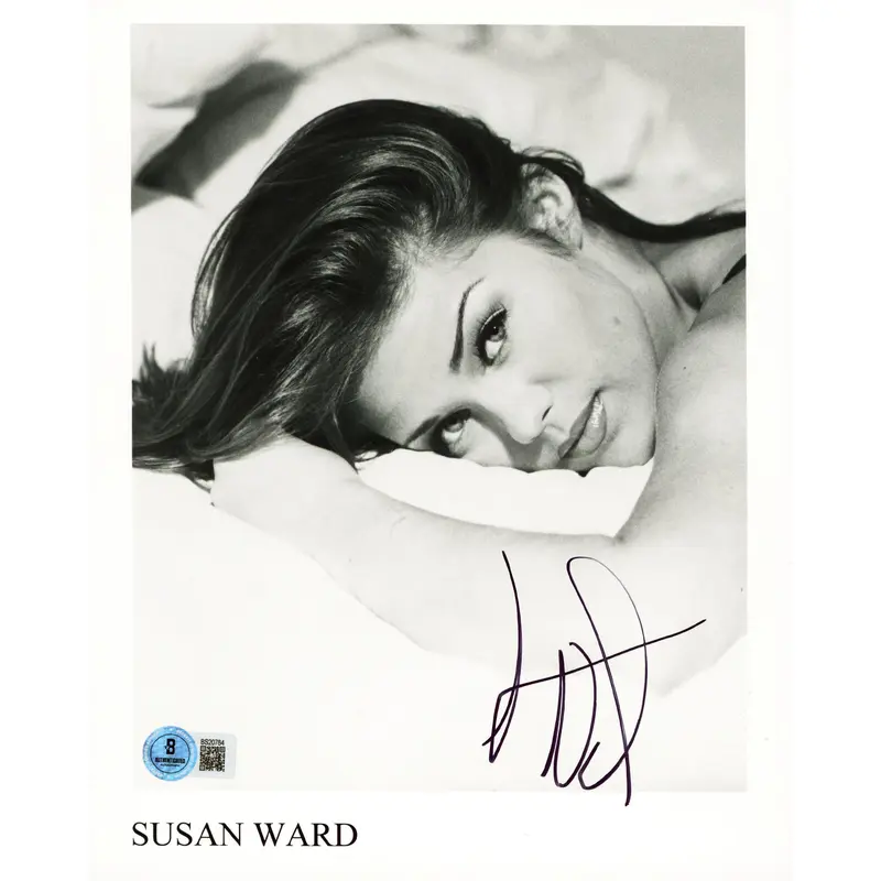 Susan Ward Sunset Beach Authentic Signed 8x10 Black & White Photo BAS #BS20784
