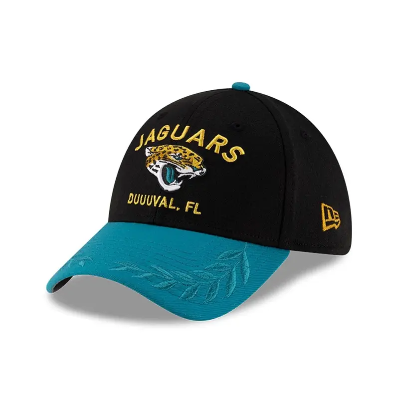 Jacksonville Jaguars NFL Draft 2025 Black 39THIRTY Stretch Fit Cap