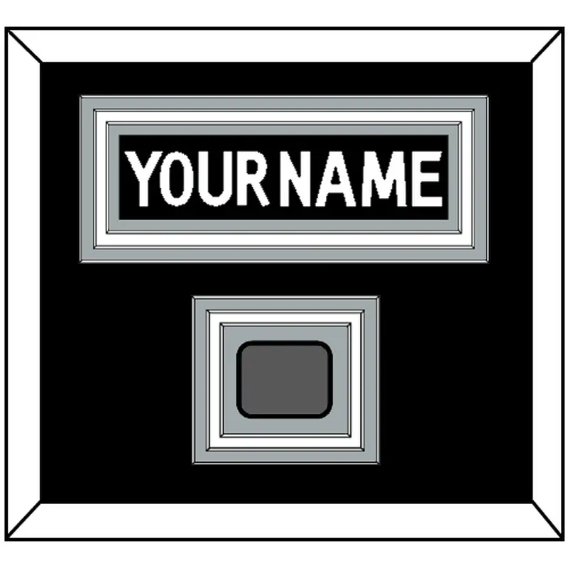 Los Angeles Nameplate & Stanley Cup Champions Patch - Home Black (2011-2017) - Triple Mat 1