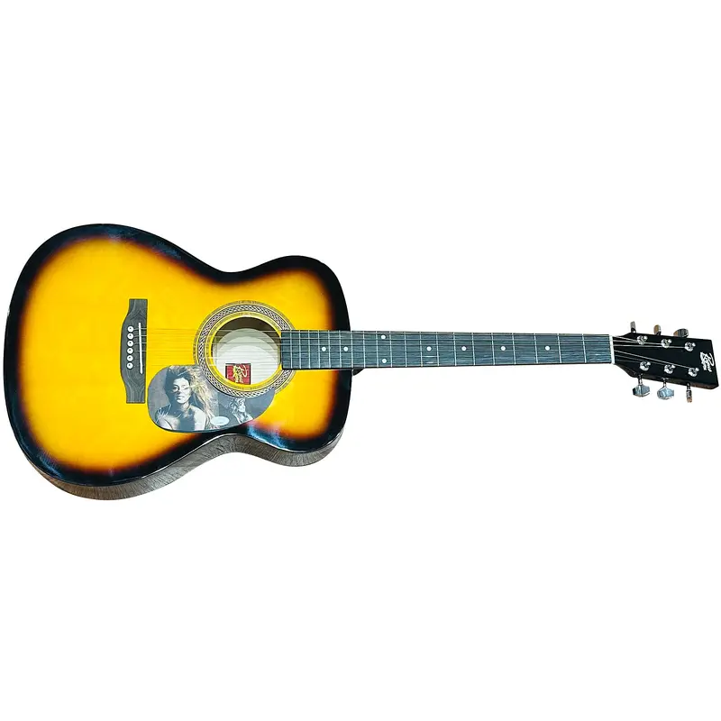 Shania Twain Sunburst Acoustic Guitar with Autograph - JSA