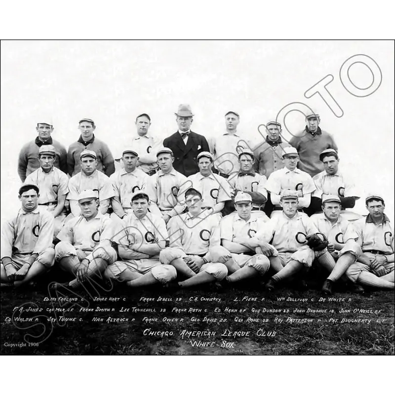1906 Chicago White Sox 8X10 Photo - Comiskey Altrock Walsh - 1162