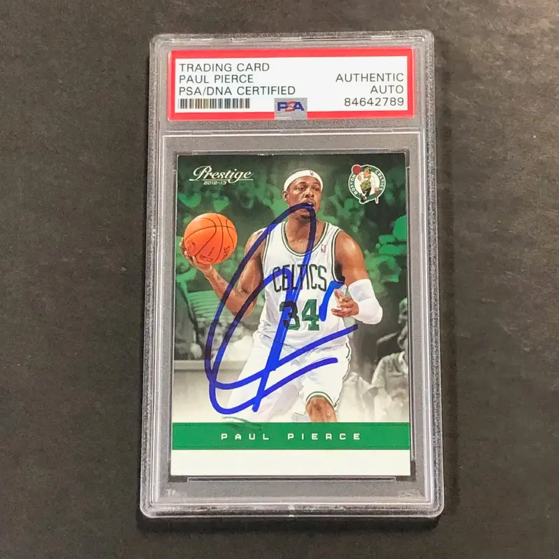 2012-13 Panini Prestige #150 Paul Pierce Signed Card AUTO PSA/DNA Slabbed Celtics