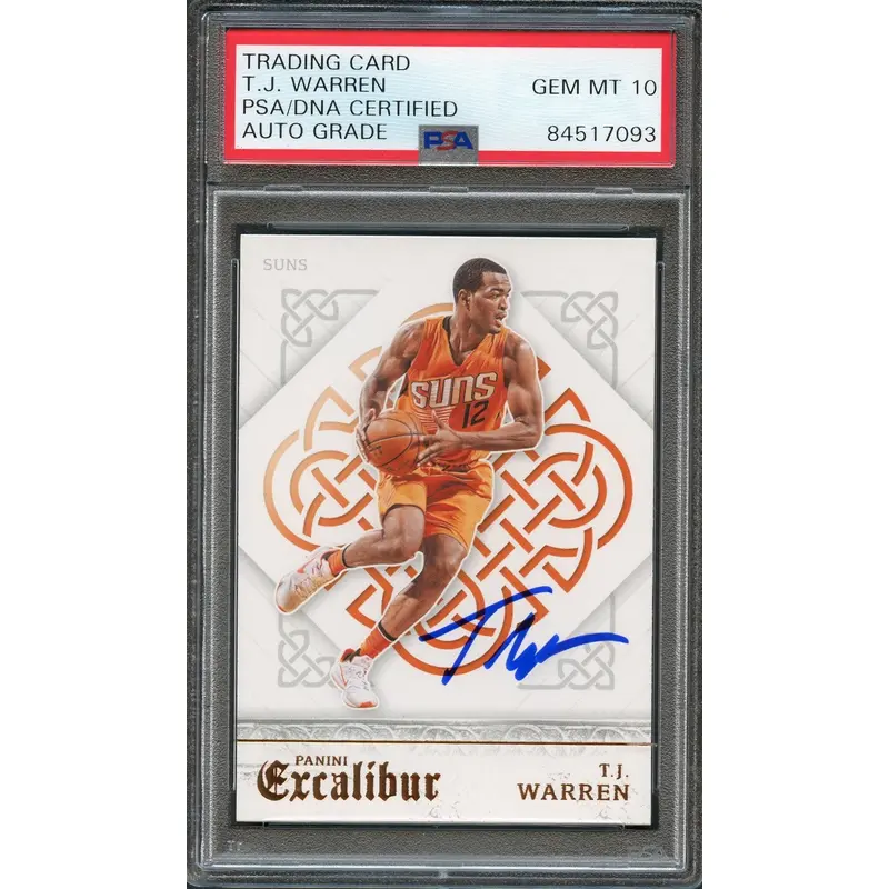 2015-16 Panini Excalibur #94 TJ WARREN Signed Card AUTO 10 PSA Slabbed Suns