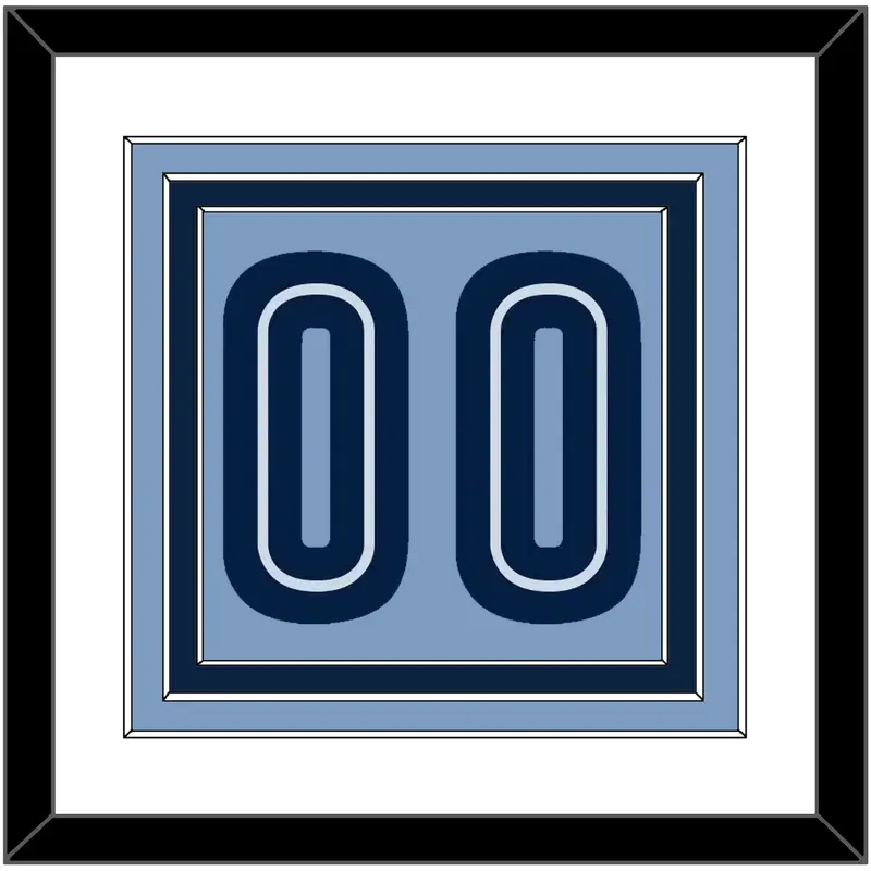 Memphis Number - Alternate Light Blue (2009-2010) - Triple Mat 1