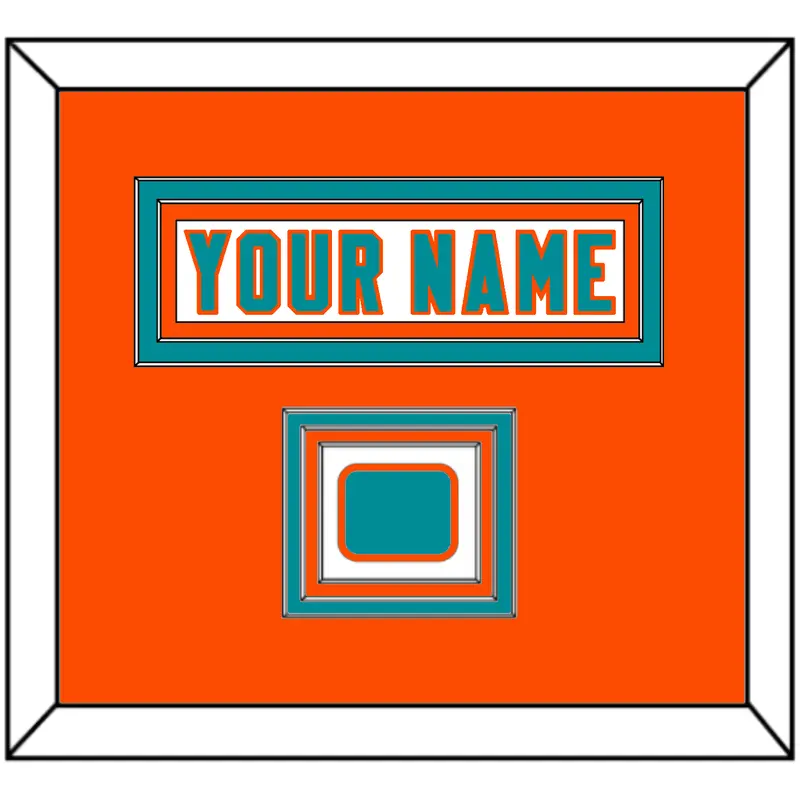 Miami Nameplate & Jersey Logo Patch - White Jersey - Triple Mat 3