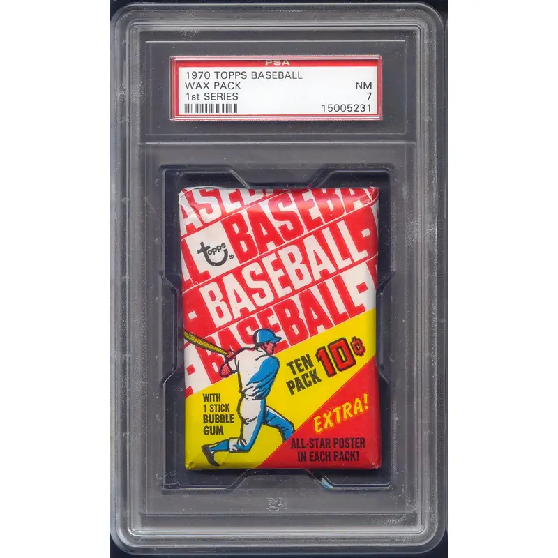 1970 Topps Baseball Unopened Series 1 Wax Pack PSA 7