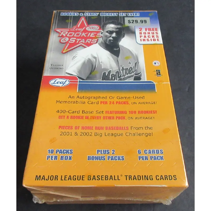 2002 Leaf Rookies And Stars Baseball Blaster Box (12/6)
