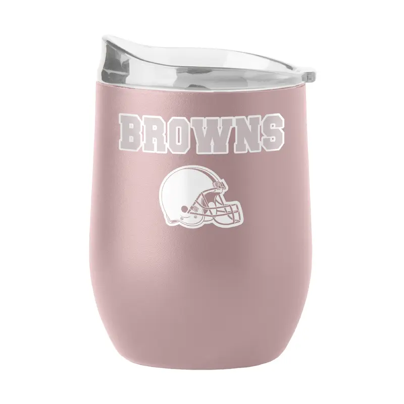 Cleveland Browns 16oz Stencil Powder Coat Curved Beverage