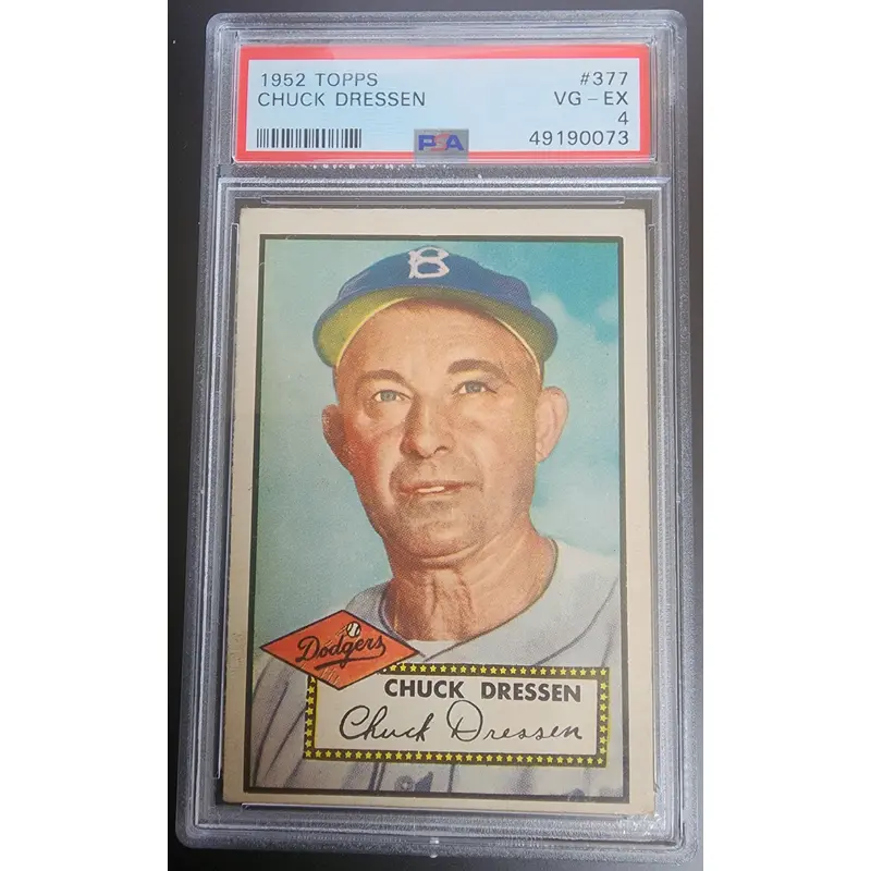 Chuck Dressen 1952 Topps #377 PSA 4