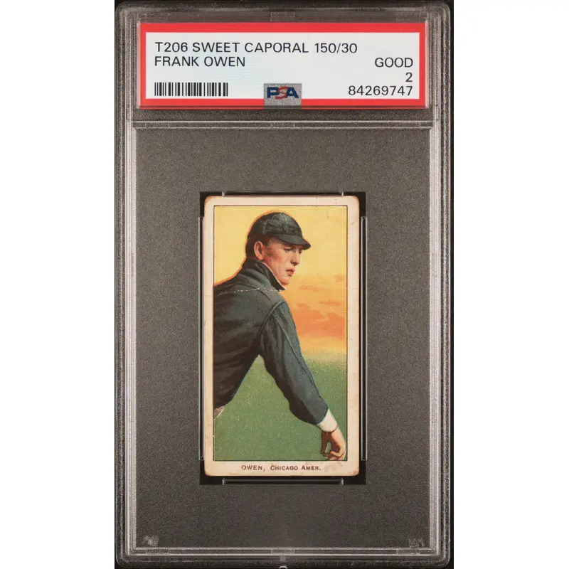 Frank Owen 1909-11 T206 Sweet Caporal 150/30 PSA 2 Good