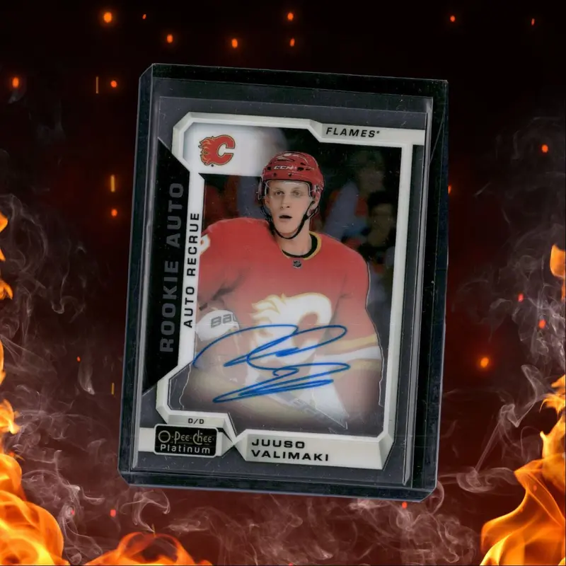 2018-19 O-Pee-Chee Platinum Juuso Valimaki Rookei Auto #R-JV