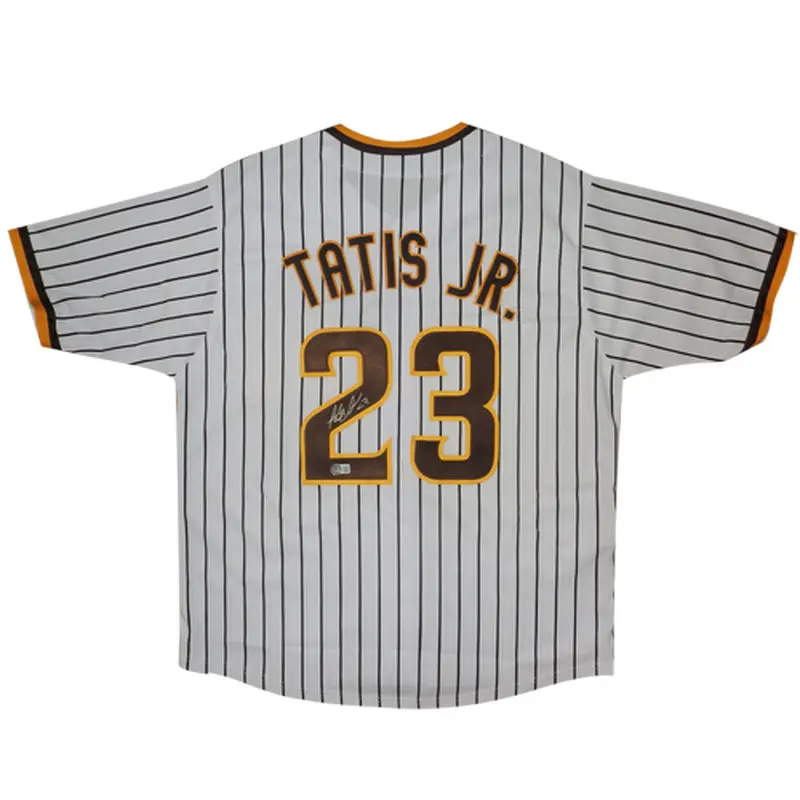 Fernando Tatis Jr. Autographed San Diego (White Pinstripe #23) Custom Jersey - Beckett