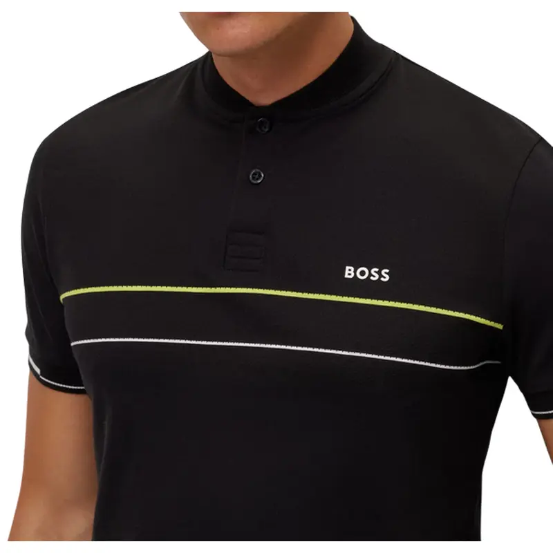 HUGO BOSS T-SHIRT MENS BLACK PARIQ NCSA, 50509871001