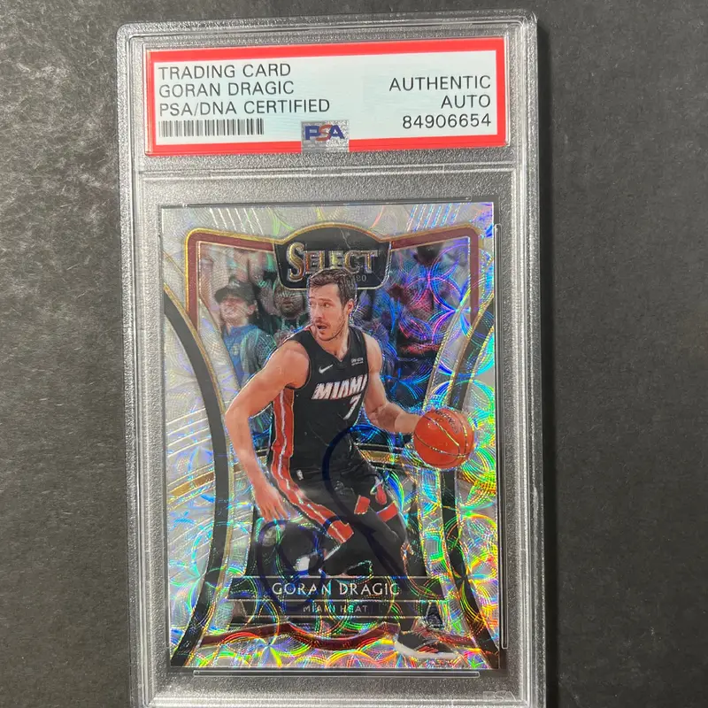2019-20 Panini Select #168 Goran Dragic Signed Card AUTO PSA/DNA Slabbed Heat