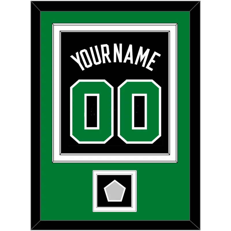 Boston Name & Number With Champions Patch - Black Statement - Double Mat 2
