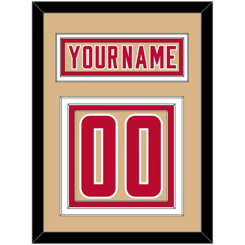 Denver Nameplate & Number (Back) - Alternate Gold - Triple Mat 2