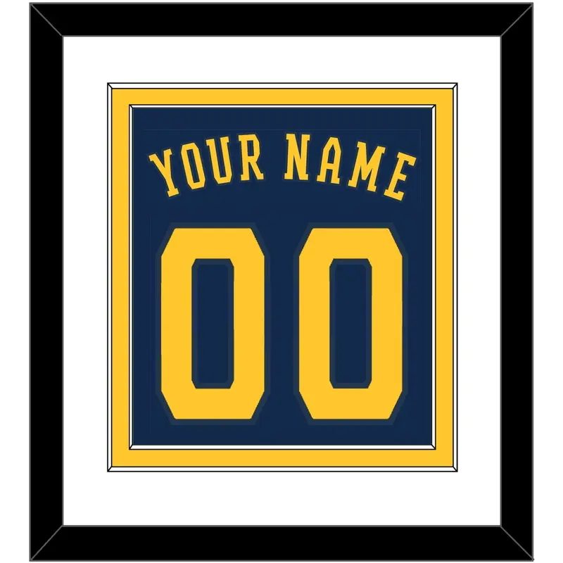 Milwaukee Name & Number - Alternate Road Navy - Double Mat 1