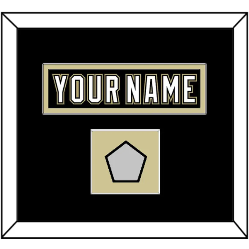 Pittsburgh Nameplate & Stanley Cup Finals Patch - Home Black (2007-2016) - Single Mat 2