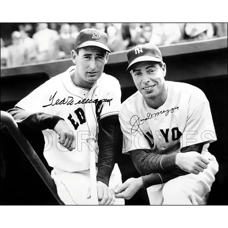 Ted Williams Joe Dimaggio 8X10 Photo - Autographed Red Sox Yankees - 2085
