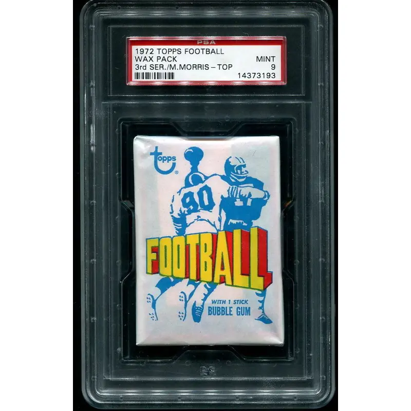 1972 Topps Football Unopened Series 3 Wax Pack PSA 9