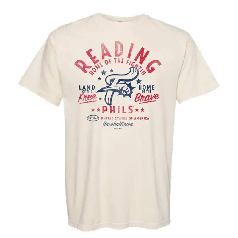GoTeez Vintage USA Reading Fightin Phils Tan T-Shirt