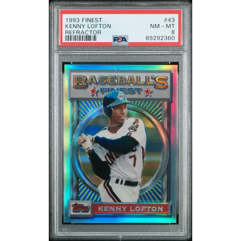 Kenny Lofton 1993 Topps Finest Refractor #43 PSA 8 Nm-Mint