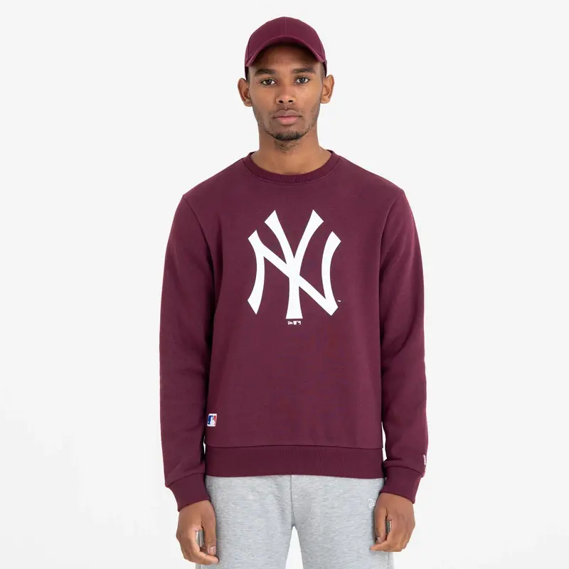 New York Yankees MLB Regular Dark Purple Crew Neck Sweatshirt